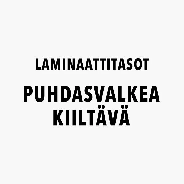 Puhdas valkea kiiltävä