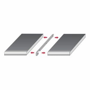 jatkolista 1r/r7,5 tasolle 30 mm alum. lv anodisoitu pit. 600 mm